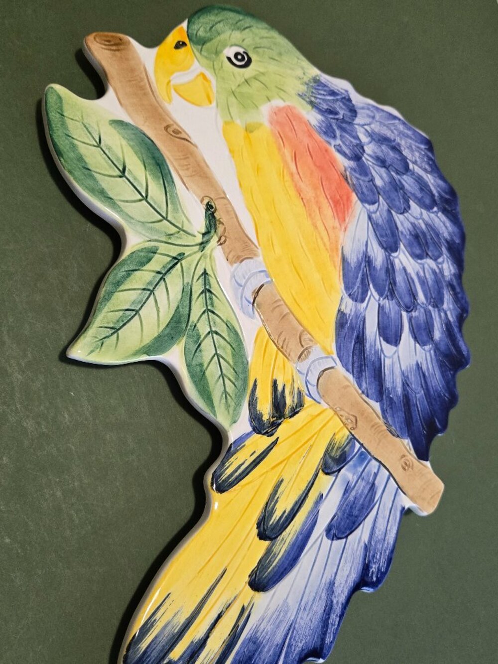 Ceramic Parrot Trivet or Wall Hanging
